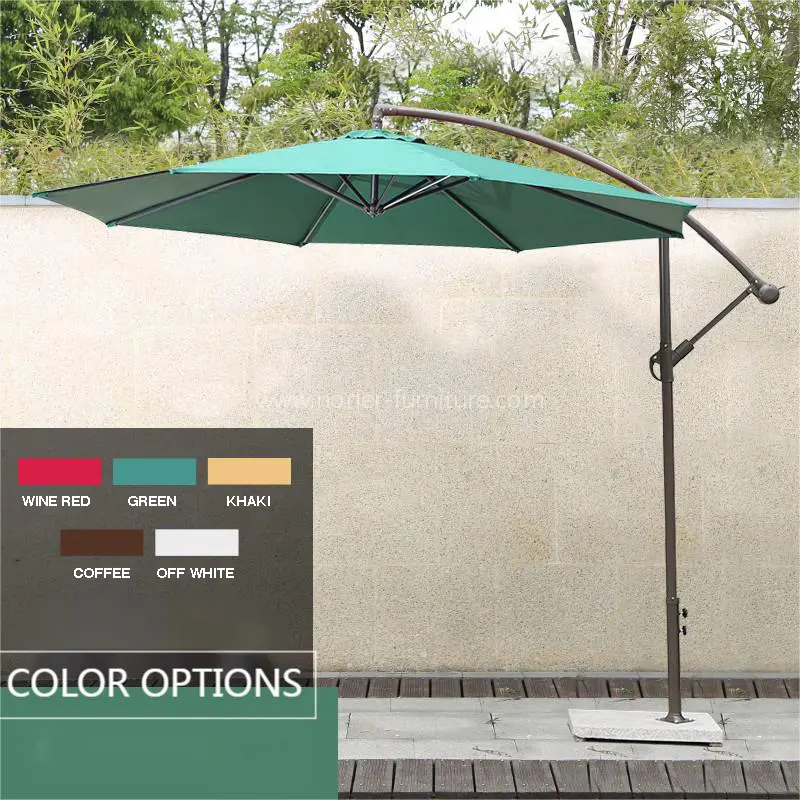 Parasol externo de banana escovada