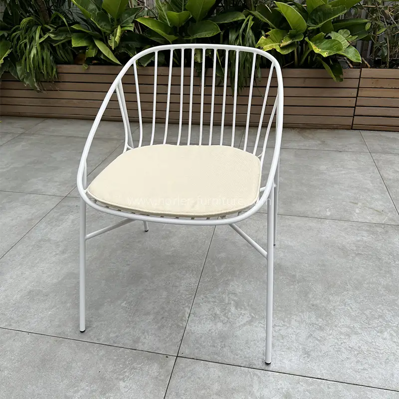 Modern Outdoor White Aluminum Frame Balcony Garden Set