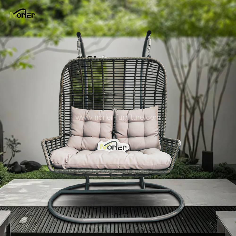 Mobília ao ar livre cadeira de giro pendurada pe -rattan